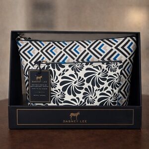 Dabney Lee Blue and Black Patterned Accent Set